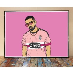 11x17 DRAKE JUVENTUS JERSEY DRAWING ART PRINT